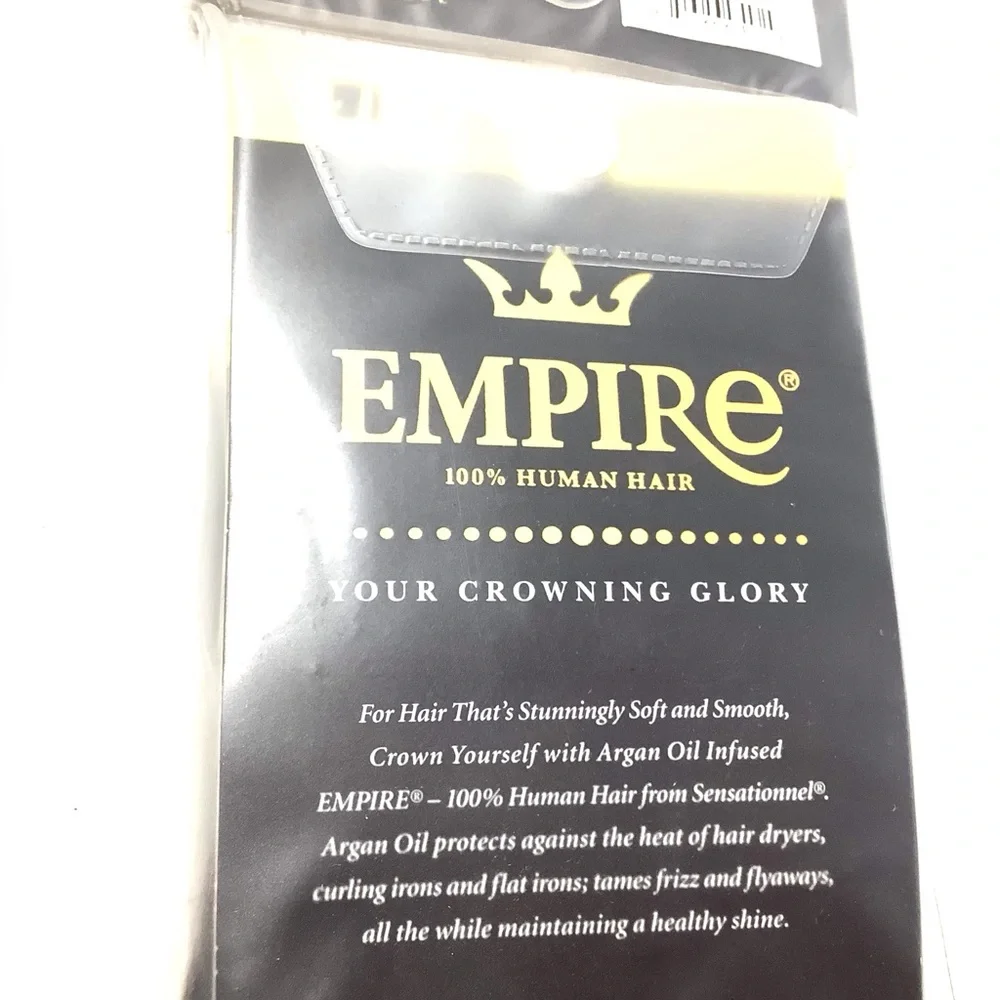 (1) Sensationnel Empire Human Hair Yaki 12” Color 2 Brown Infuse/Argan Oil New